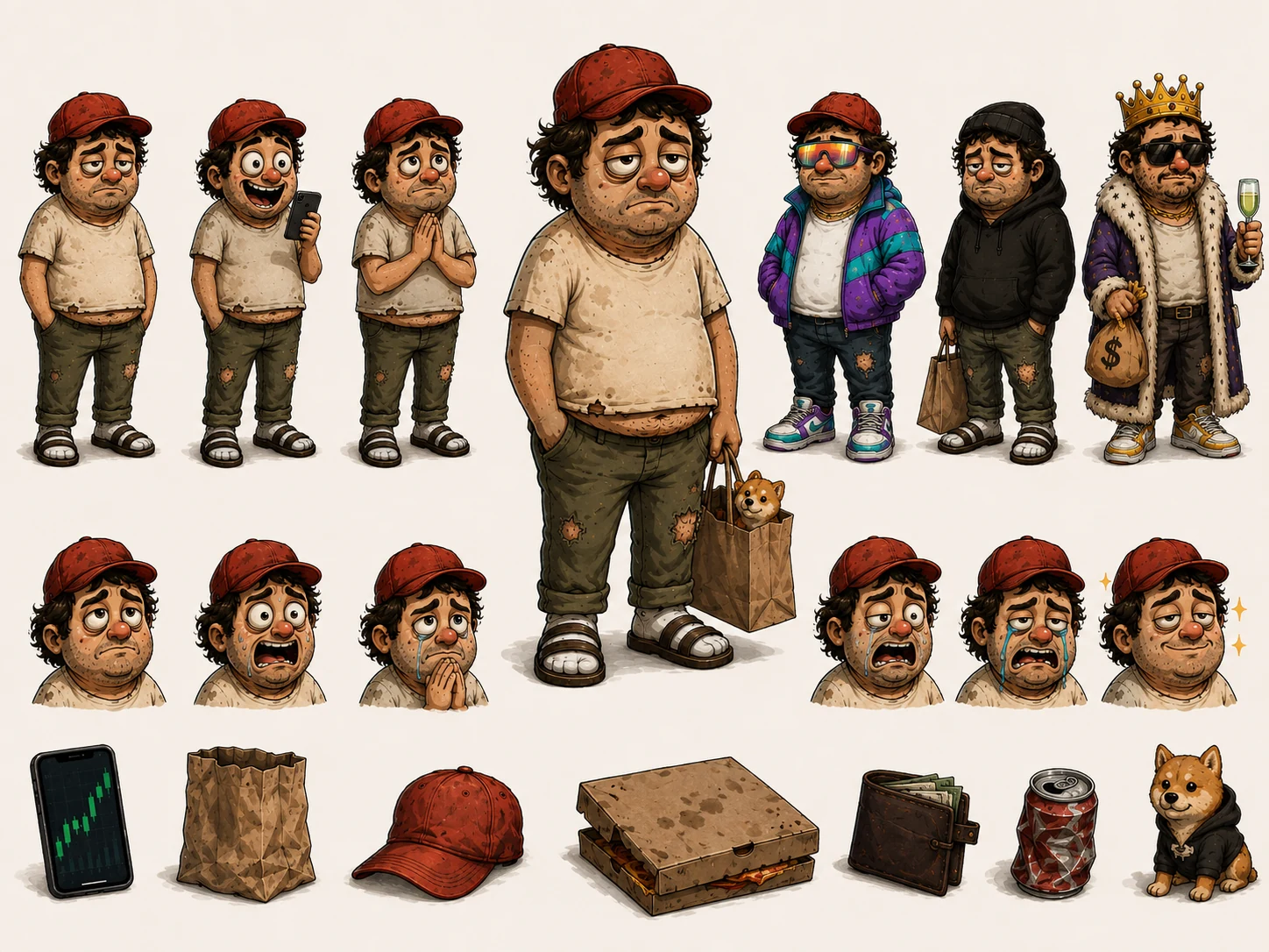 Original Exit Liquidity Larry character and prop lookbook